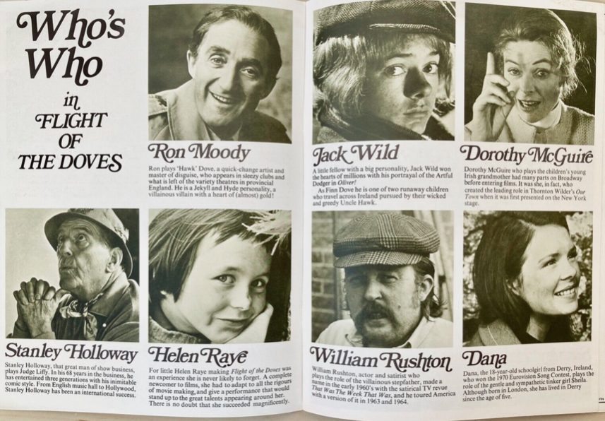 Flight of the Doves Film Programme — 20th Century Movie Posters